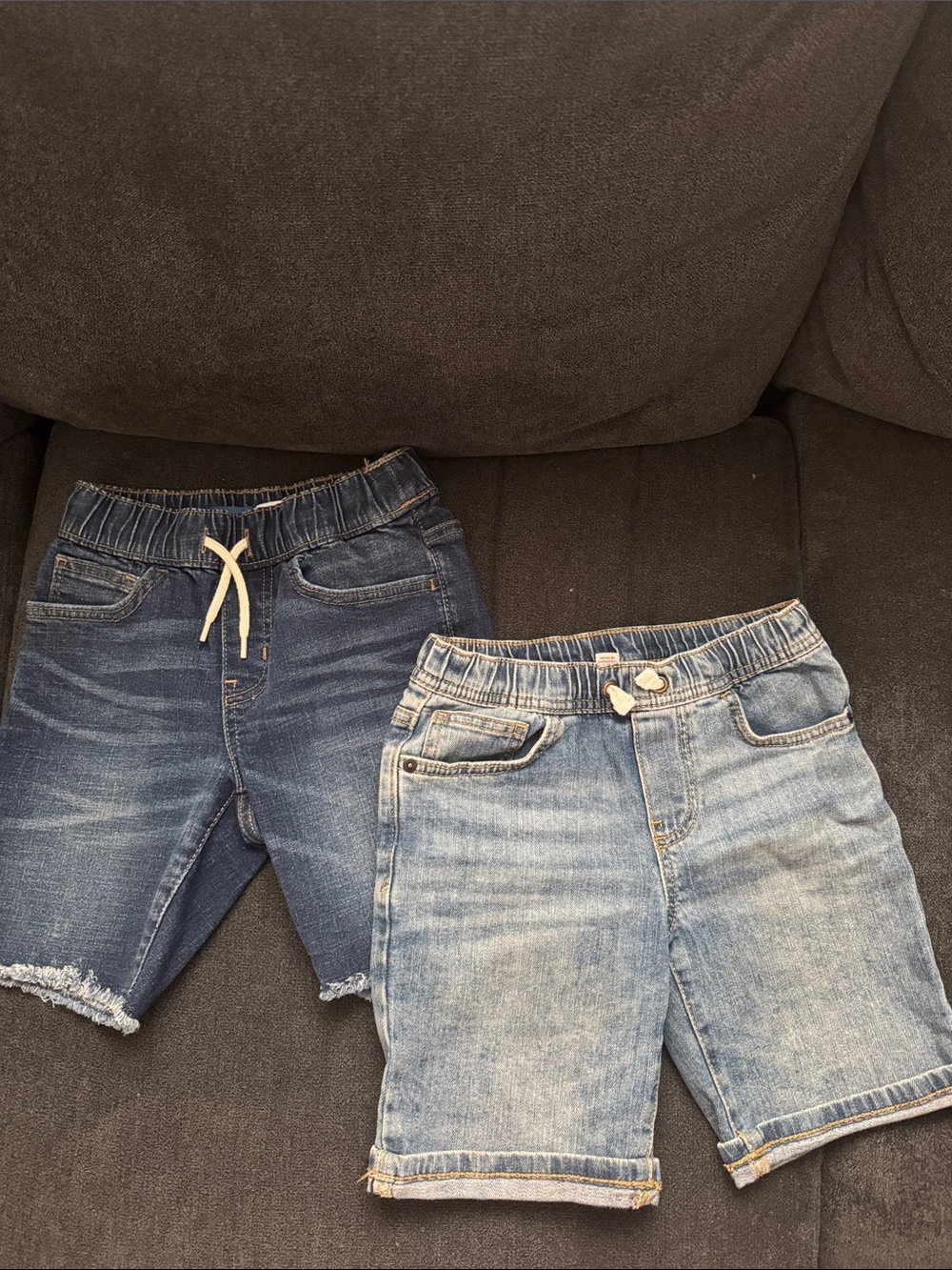 Kids Denim Pull-On Shorts - 2 pairs